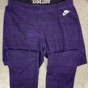 Nike striped purple leggings. XLarge